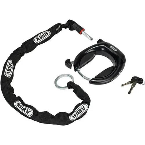 Abus Pro ringslot en insteekketting gemonteerd