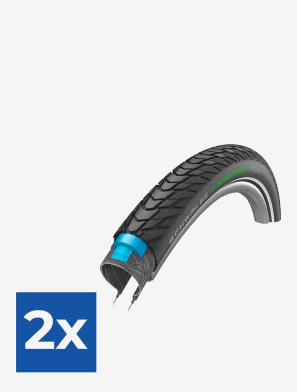 Pneus anti-crevaison Schwalbe 5mm montés avant + arrière