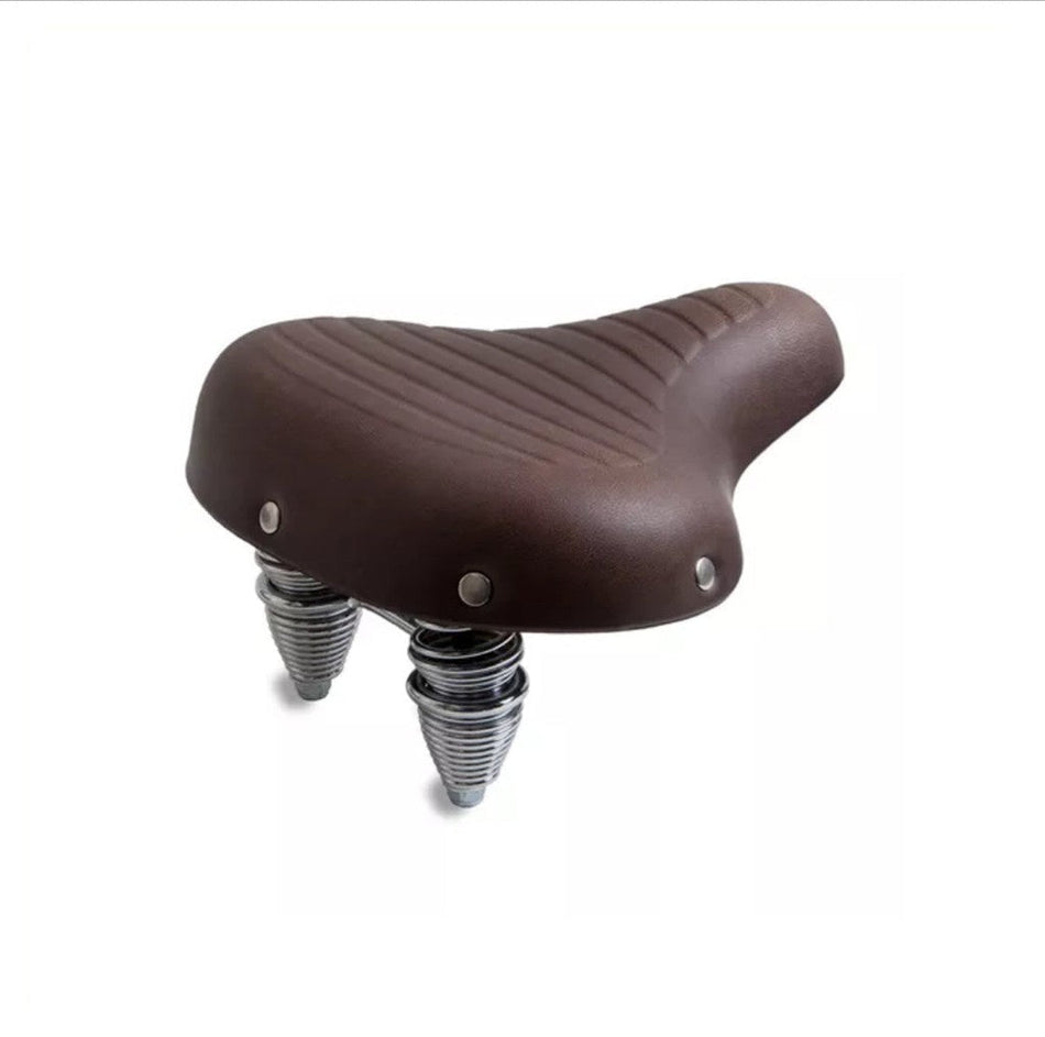 Selle large marron monté